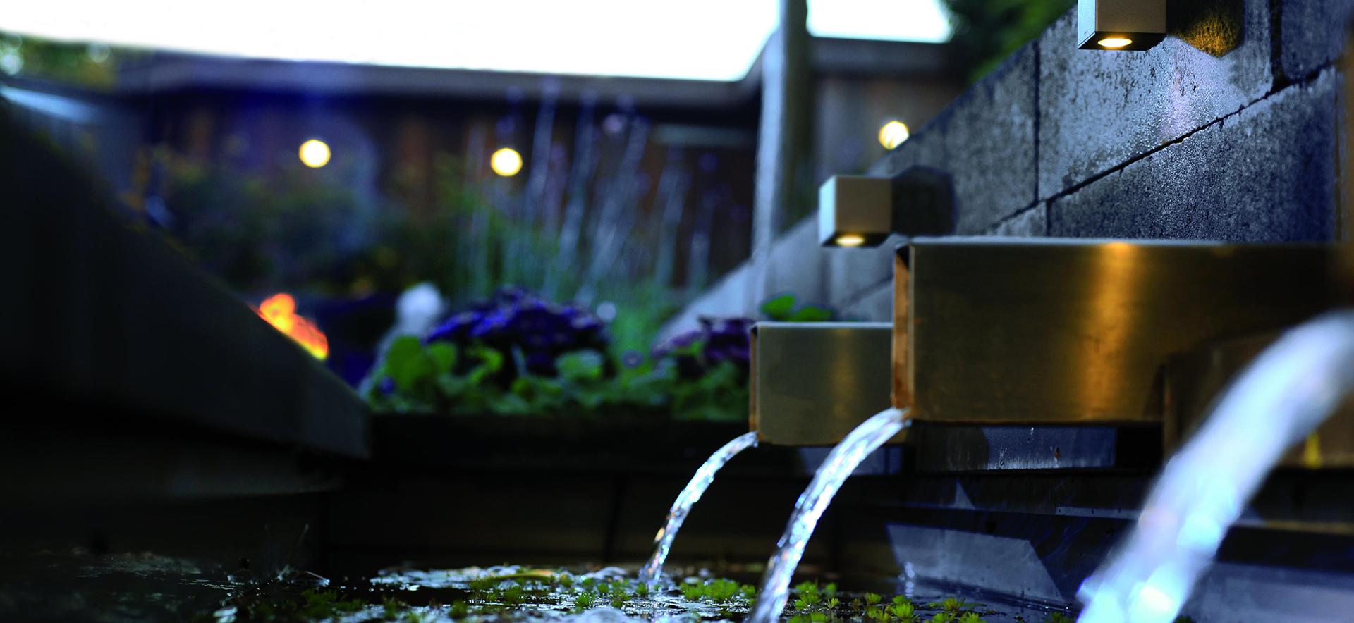 in-lite water feature